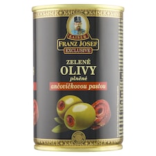 Franz Josef Kaiser Exclusive Zelené olivy plněné ančovičkovou pastou 300g