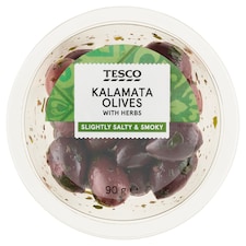Marinované olivy kalamata s peckou a bylinkami 90g