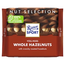 Ritter Sport Mléčná čokoláda s celými ořechy 100g