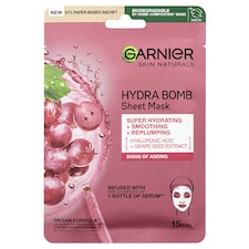 Garnier Skin Naturals textilní maska s výtažkem z hroznů proti stárnutí pleti, 28 g