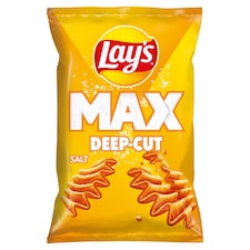 Lay's Max Deep-Cut smažené bramborové lupínky solené 120g