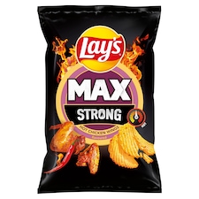 Lay's Max Strong smažené bramborové lupínky s pikantní příchutí 120g