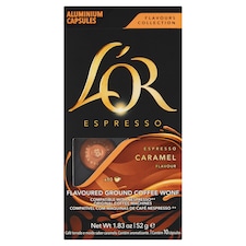 L'OR Espresso Caramel pražená mletá káva s příchutí karamelu v kapslích 10 ks 52g