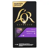 L'OR Espresso Lungo Profondo pražená mletá káva v kapslích 10 ks 52g