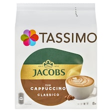 Tassimo Jacobs Cappuccino Classico pražená mletá káva v kapslích 8 ks 260g