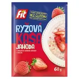 Fit Sypká směs z obilovin pro přípravu rýžové kaše s kousky jahod a s příchutí vanilky 60g
