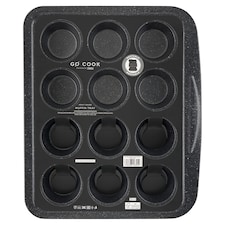 Go Cook Forma na 12 muffinů 37,5 x 31,5 cm