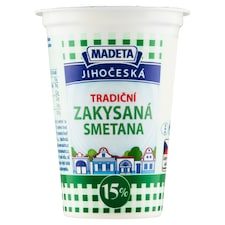 Madeta Jihočeská tradiční zakysaná smetana 15% 180g