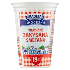 Madeta Jihočeská tradiční zakysaná smetana 18 % 180g
