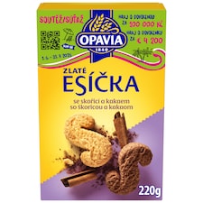Opavia sušenky Zlaté Esíčka se skořicí a kakaem 220g