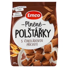 Emco Plněné polštářky s čokoládovou příchutí 175g