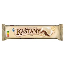 ORION LEDOVÉ KAŠTANY Tyčinka v bílé čokoládě s kakaovooříškovou náplní 45g