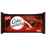 Figaro Čokopiškoty s želé s višňovou příchutí polomáčené čokoládou 147 g