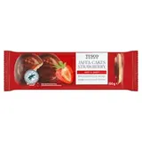Jemné pečivo s jahodovým želé polomáčené v hořké čokoládě 150g