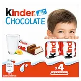Kinder Chocolate Tyčinky z mléčné čokolády s mléčnou náplní 4 ks 50g