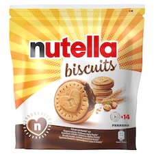 Nutella Biscuits sušenka plněná lískooříškovou pomazánkou s kakaem 193g