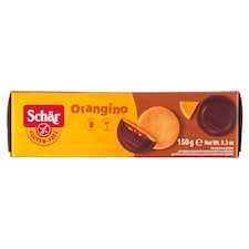 Schär Orangino pečivo bez lepku polomáčené v čokoládě s náplní s příchutí z pomeranče 12 ks 150g