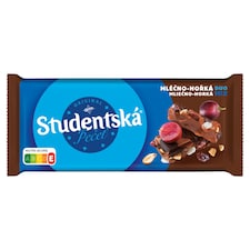 ORION Studentská pečeť Mléčno-Hořká čokoláda s arašídy, rozinkami a želé 170g