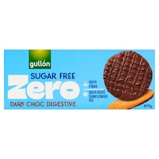 Gullón Celozrnné pšeničné sušenky polomáčené v hořké čokoládě 270g