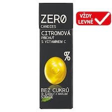 Zero Candies Citronová příchuť s vitamínem C 32g