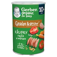 GERBER Organic křupky s rajčaty a mrkví 35g