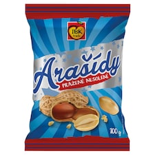 Arašídy pražené nesolené 100g