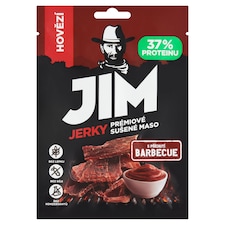 Jim Jerky Prémiové sušené maso hovězí s příchutí barbecue 23g