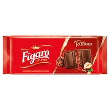 Figaro mléčná Tatiana, čokoládová tabulka mléčná s lískooříškovou náplní 90 g
