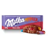 Milka Choco Jelly mléčná čokoláda z alpského mléka s želé, dražé a praskajícími kuličkami 250 g