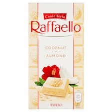 Raffaelo Bílá čokoláda plněná s kokosovou a mandlovou náplní 90g