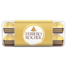 Ferrero Rocher Oplatky s polevou z mléčné čokolády a drcenými lískovými oříšky 30 ks 375g
