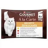 Gourmet A la Carte kapsičky pro kočky kuře, hovězí, pstruh, treska tmavá 4 x 85g