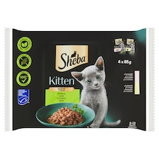 Sheba Kitten smíšený výběr ve šťávě 4 x 85g (340g)