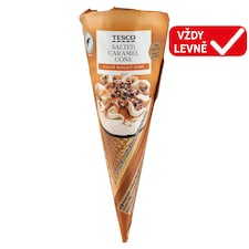 Mražený krém slaný karamel v oplatkovém kornoutu 120ml
