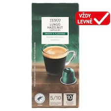 Lungo aromatizovaná pražená mletá káva v kapslích s lískooříškovou příchutí 10 ks 54g