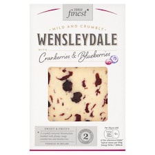 Finest Wensleydale tvrdý plnotučný sýr se slazenými sušenými brusinkami a borůvkami 200g