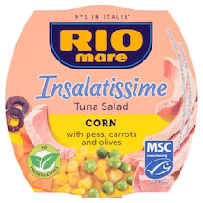 Rio Mare Insalatissime Salát s tuňákem, kukuřicí, hráškem, mrkví a olivami 160g