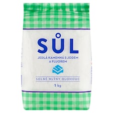 Solné Mlýny Sůl jedlá kamenná s jodem a fluorem 1kg