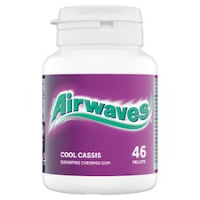 Wrigley's Airwaves Cool Cassis žvýkačka bez cukru s příchutí mentolu a černého rybízu 46 ks 64g