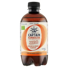 The Gutsy Captain Kombucha Zero Ginger & Lemon 400ml