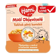 HAMI masozeleninový talířek Těstoviny s mrkví a kuřecím masem 200 g