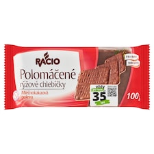 Racio Polomáčené rýžové chlebíčky mléčnokakaová poleva 8 ks 100g