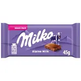 Milka Alpine Milk mléčná malá čokoláda z alpského mléka 45 g