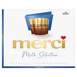merci Milk Selection výběr plněných a neplněných pralinek z mléčné čokolády 250g