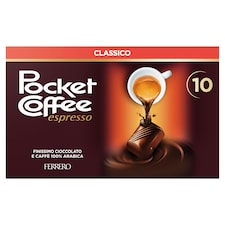 Pocket Coffee Espresso čokoládové bonbony formované s tekutou kávou uvnitř 2 x 62,5g (125g)