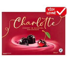 Charlotte Čokoládové bonbóny formované plněné višněmi v alkoholu 232g