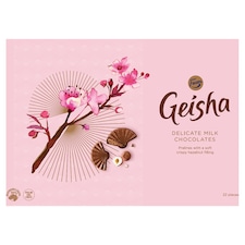 Fazer Geisha Mléčné čokoládové bonbony s náplní z lískových oříšků a nugátu 185g