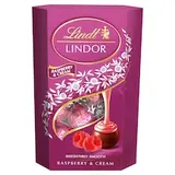 Lindt Lindor Bonbóny z mléčné čokolády s jemnou malinovo-smetanovou náplní 200g
