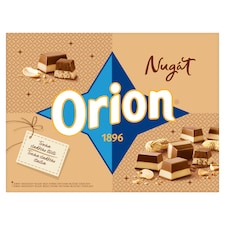 ORION Nugát pralinky z arašídového nugátu a mléčné čokolády 166g