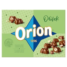 ORION Oříšek pralinky s celým lískovým oříškem v lískooříškové náplni a mléčné čokoládě 147g